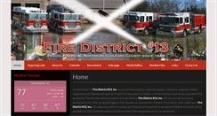 Desktop Screenshot of firedistrict13.com